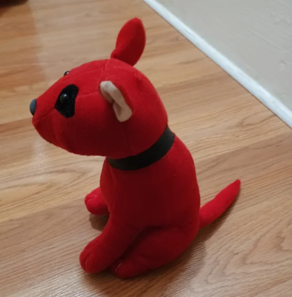 GANZ Plush Red Dog Sitting Stuffed Animal Bull Terrier Toy 8in - Picture 5 of 16